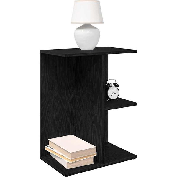 Stabli MöBel Comodino Look Rovere Nero 46,5X29X61 Cm Materiale A Base Di Legno - Comodini E Armadi CC2214979 1Pacco-image