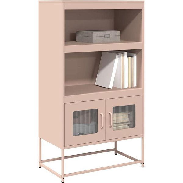Stabli MöBel Vetrinetta Credenza Rosa 68X39X123 Cm Acciaio - Cassettiere CC7989405 1Pacco-image