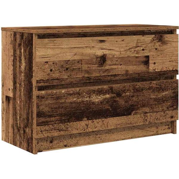 Vidaxl Mobile Tv Effetto Legno Vecchio 80X35X54 Cm Materiale A Base Di Legno-image
