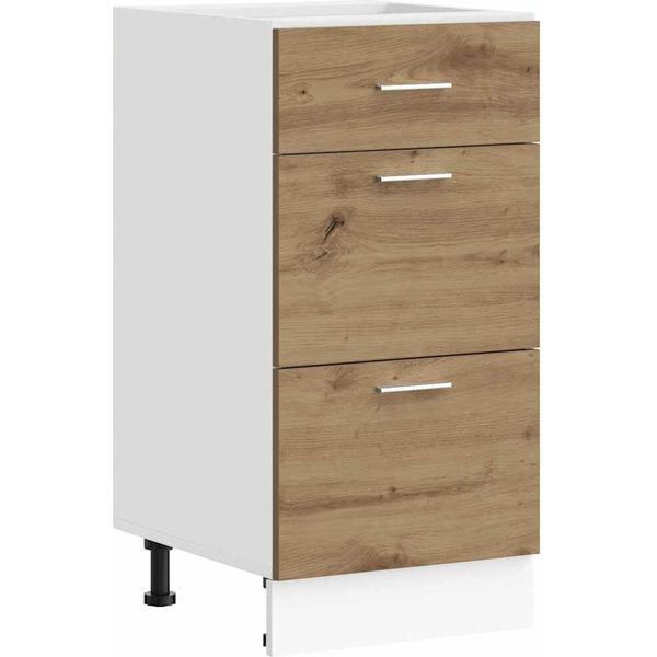 Vidaxl Armadio Base Lyon Artisan Rovere 40X46X81,5 Cm Materiale A Base Di Legno-image