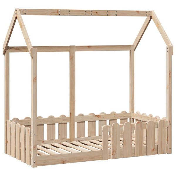 Vidaxl Letto Per Bambini Casa Letto 70X140 Cm In Legno Di Pino Massiccio-image