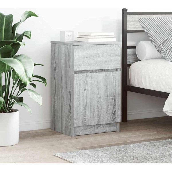Comodino Semplice Grigio Sonoma 39X35X65 Cm In Legno - Comodini E Armadi DE4684229 1Pacco-image