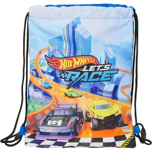 Borsa Zaino Con Cinghie Hot Wheels Let's Race Blue Black 26 X 34 X 1 Cm-image