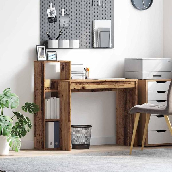 2025 Cloris BüRomöBel - Scrivania Con Ripiano In Legno Di Recupero 100 X 40 X 90 Cm Materiale A Base Di Legno - Scrivanie Vendita1206078 1Pacco-image