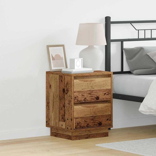Stabli MöBel Comodino Con 2 Pezzi Legno Di Recupero 39 X 34,5 X 50 Cm Materiale A Base Di Legno - Comodini E Armadietti CC7372969 1Pacco-image
