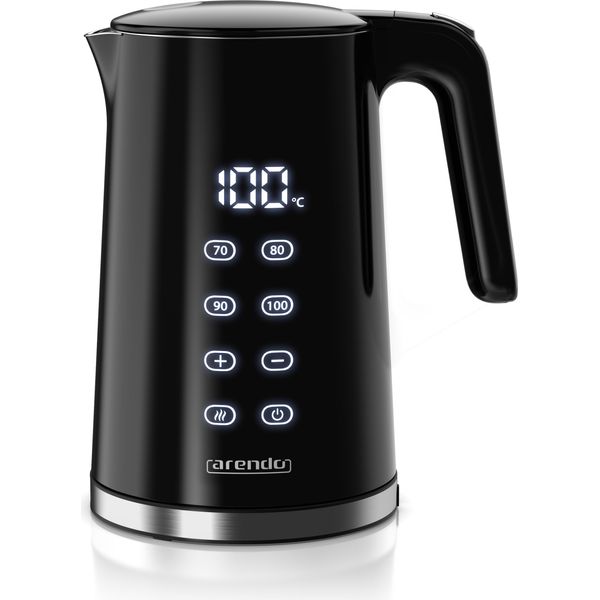 Bollitore Arendo Con Impostazione Della Temperatura 40° - 100°C E Display, Doppia Parete, Acciaio Inox, 1,7 L, 2200 W, Bollitore Per Tè Con Display Della Temperatura, Protezione Contro Il Surriscaldamento, Funzione Keep Warm-image