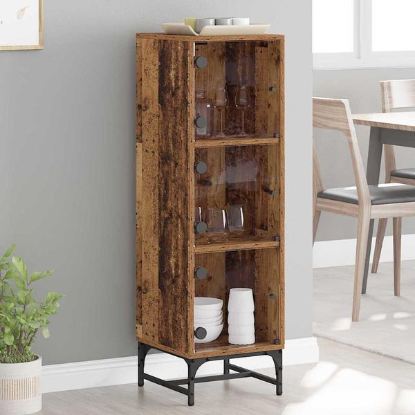 Vidaxl Credenza In Legno Recuperato 35 X 37 X 117 Cm Materiale A Base Di Legno-image