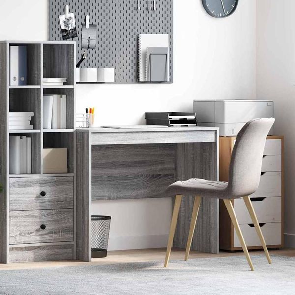 2025 Cloris BüRomöBel - Scrivania Grigio Sonoma 90 X 50 X 76 Cm Materiale A Base Di Legno - Scrivanie Vendita3062028 1Pacco-image