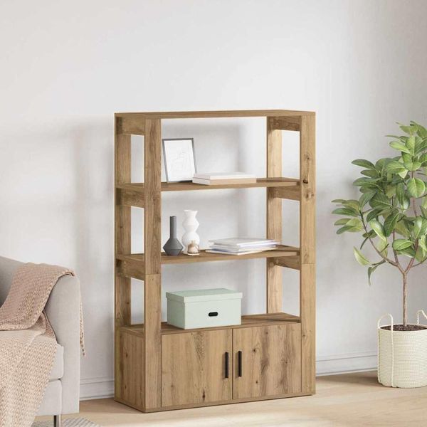 Maison Exclusive - Credenza In Rovere Artigianale 30 X 80 X 119,5 Cm Materiale Ligneo-image