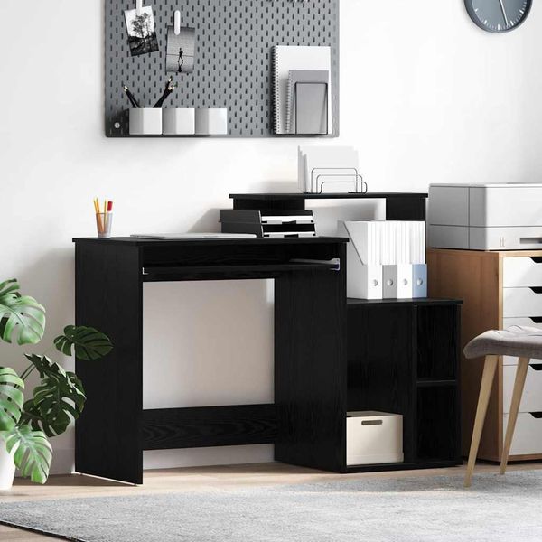 Maison Exclusive - Scrivania Effetto Rovere Nero 120,5 X 44 X 88,5 Cm-image