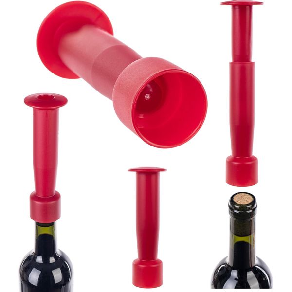 Tappatore Manuale Kadax Per Bottiglie Di Vino, Tappatrice Manuale Per Tappare In Sicurezza Le Bottiglie Con Tappi Di Sughero, Tappatore In Plastica, Tappatore Di Bottiglie (15 X 3,5 Cm)-image