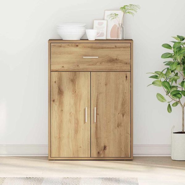 Maison Exclusive - Credenza In Rovere Artigianale 60 X 30 X 84 Cm Materiale Ligneo-image