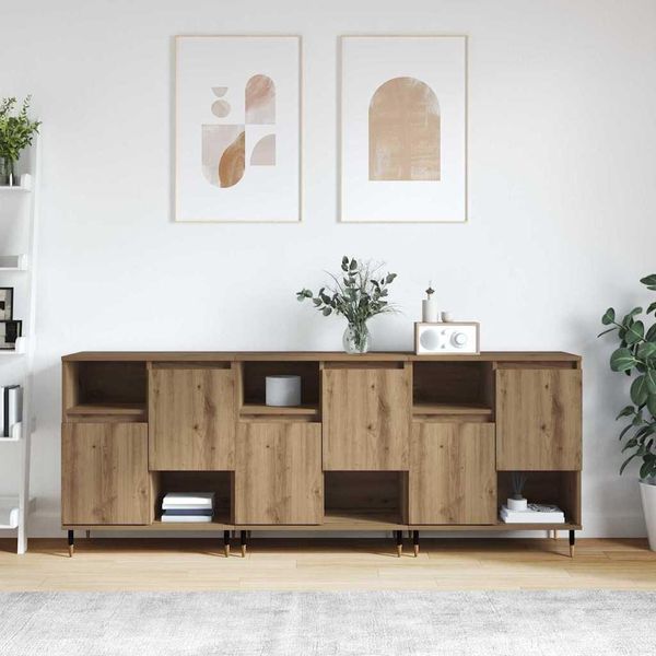 Best MöBel Vetrina Credenze 3 Pezzi Rovere Artigianale 180 X 35 X 70 Cm Materiale A Base Di Legno - Cassettiere CL6674490 3Pz-image