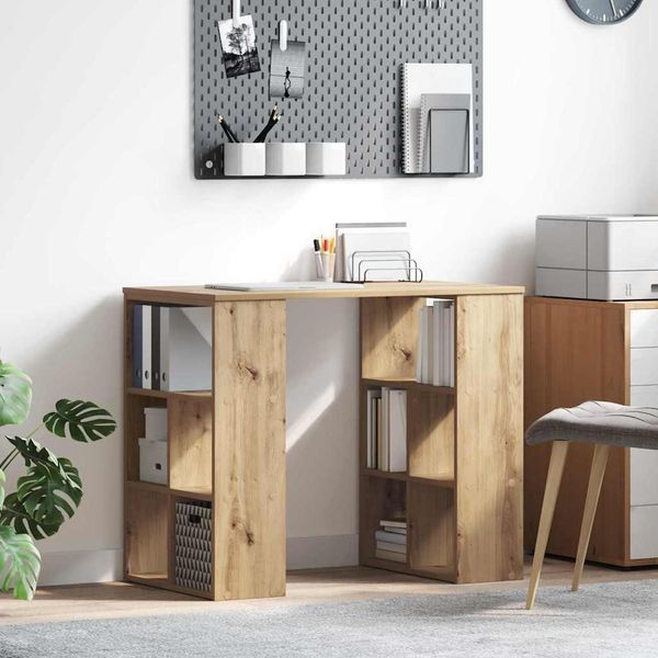 Maison Exclusive - Scrivania In Rovere Artigianale 90 X 50 X 75 Cm Materiale Ligneo-image