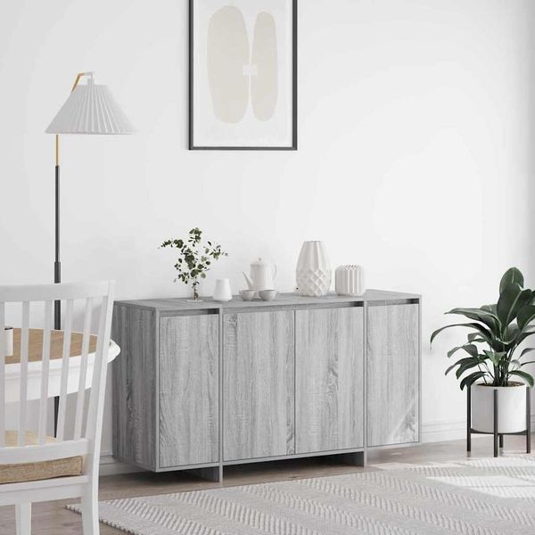 Vidaxl Credenza Grigio Sonoma 135 X 41 X 69 Cm Materiale A Base Di Legno-image