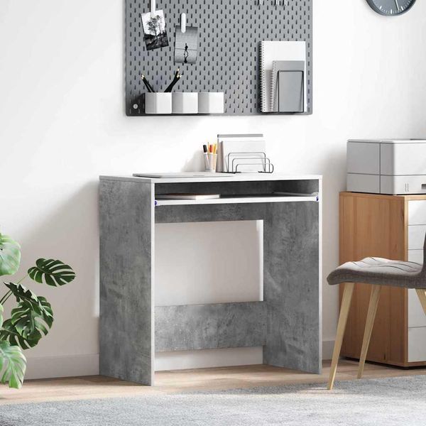 Bei Cloris Vetrina Tavolo Con Ripiano Grigio 77,5 X 43 X 79 Cm Materiale A Base Di Legno - Cassettiere Nuovo5909267 1Pacco-image