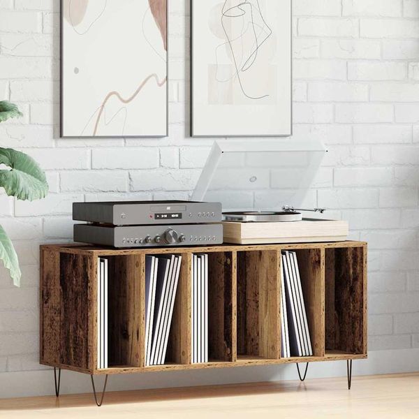 Vidaxl Armadio Portadischi Con Ripiano In Rovere Artisan 100 X 38 X 48 Cm-image
