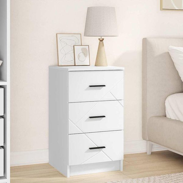 Stabli MöBel Comodino Con Cassetti Bianco 38 X 38 X 66 Cm Materiale A Base Di Legno - Comodini E Armadi CC6589610 1Pacco-image