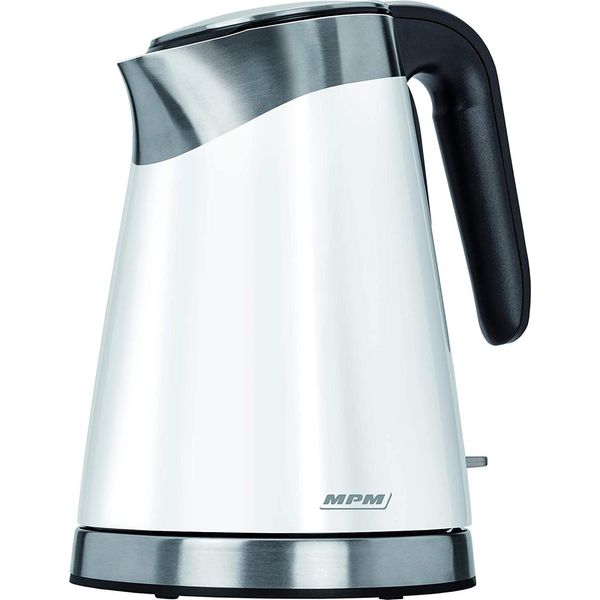 Mpm MCZ-56 Bollitore Elettrico 1,7L, Spegnimento Automatico, Senza Fili, Acciaio Inox Senza Bpa Bianco-image