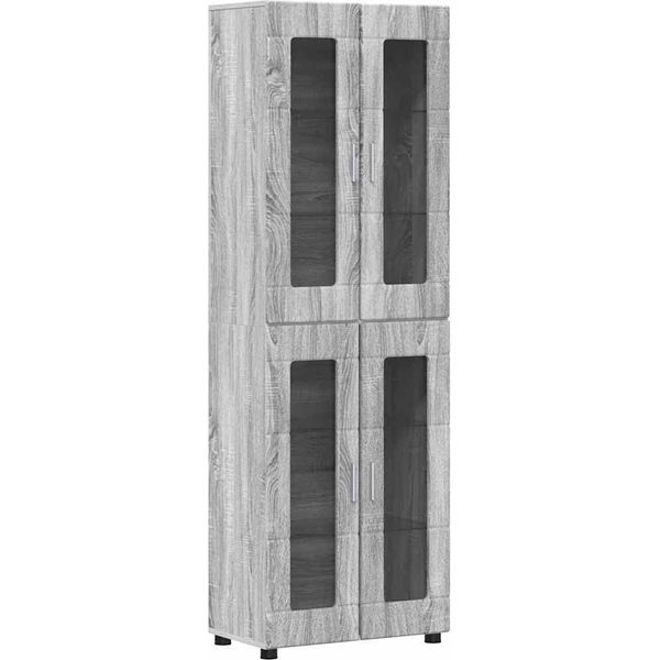 Syfax™ Credenza Grigio Sonoma 60 X 35 X 182 Cm Legno Multistrato-image