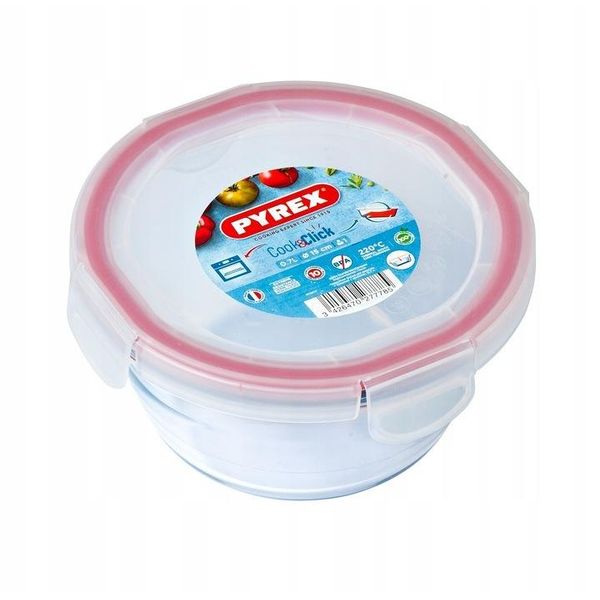 Pyrex Cook&Click 0,7 L Contenitore In Vetro Termoresistente Ed Ermetico Con Chiusura Ermetica-image