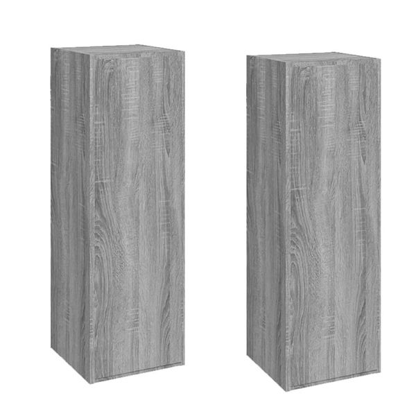 Syfax™ Mobili Tv 2 Pz Grigio Sonoma 30,5X30X90 Cm In Legno Multistrato-image