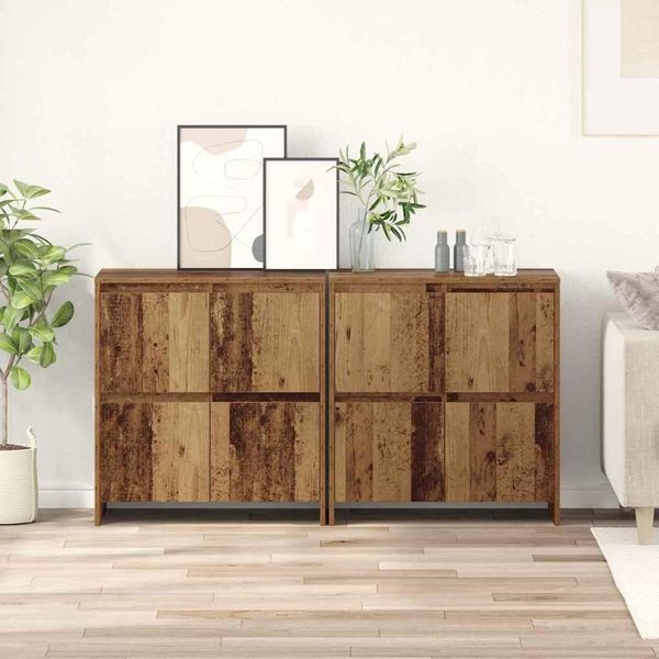 Maison Exclusive - Credenze 2 Pezzi Legno Antico 70 X 41 X 75 Cm Materiale Ligneo-image
