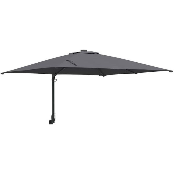 Vidaxl Ombrellone Da Giardino Antracite 248,5 X 247,5 X 160 Cm Tessuto-image