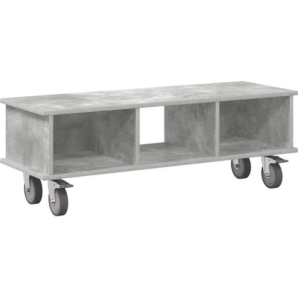 Vidaxl Supporto Tv Grigio Cemento 100 X 35 X 35 Cm Materiale In Legno-image