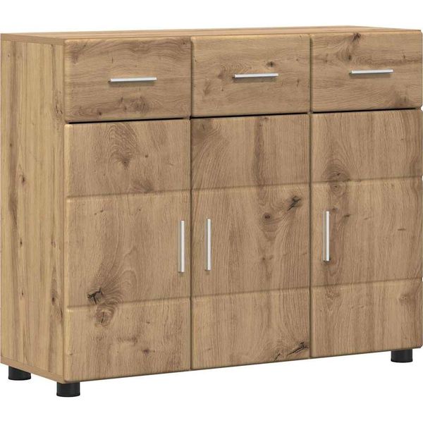 Vidaxl Credenza Con Scaffale Florin Rovere Artigianale 88,5 X 30,5 X 73 Cm-image