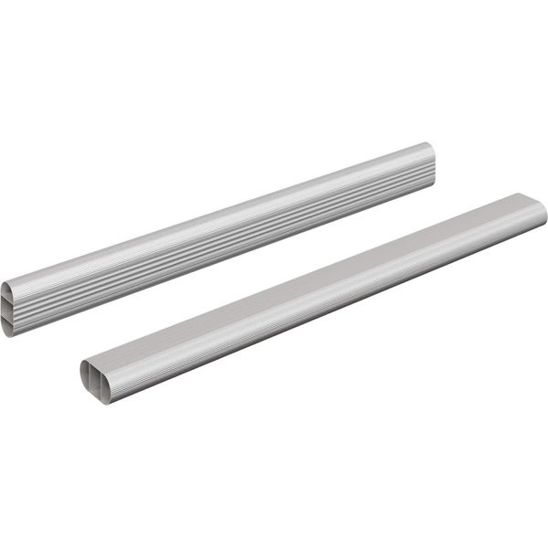 Vidaxl Appendiabiti 2 Pezzi Argento 764 X 15 X 29 Mm Lega Di Alluminio-image