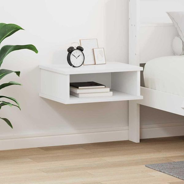 Maison Exclusive - Comodino Bianco 40 X 31 X 15 Cm Materiale Ligneo-image