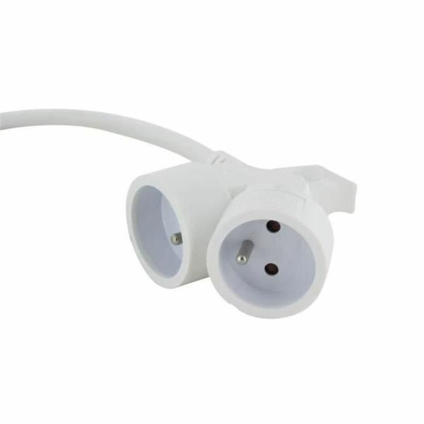 Chacon Extension HO5VVF 3G1.5 5M Dual Head White (Fr)-image