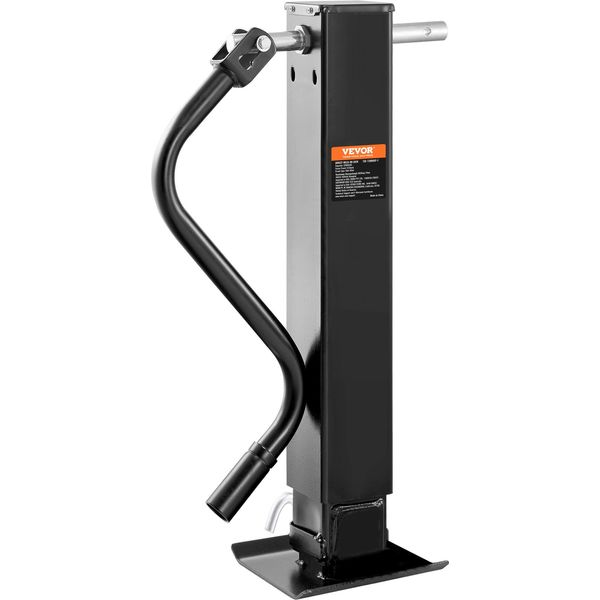 Vevor Cric Per Rimorchi Fino A 5443 Kg Cric Per Rimorchi Da Viaggio Supporto Girevole Con Impugnatura Ergonomica Cric Acciaio Al Carbonio Con Rivestimento In Acciaio Inox Supporto Per Cric Per Rimorchi Regolabile In Altezza-image
