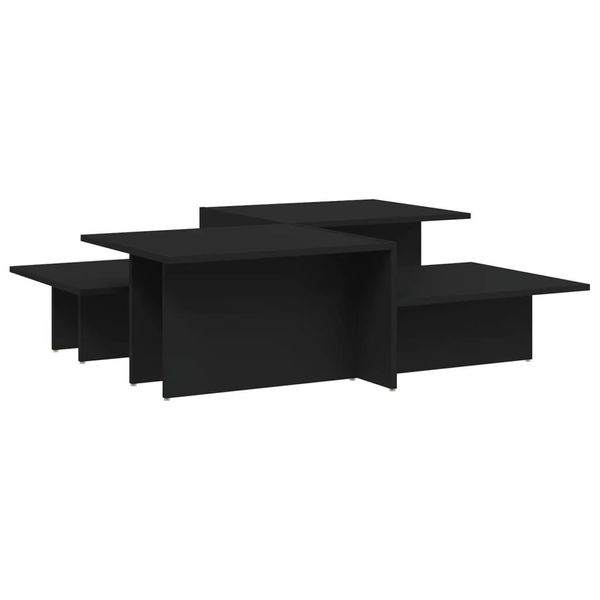 Syfax™ Tavolini Da Salotto 2 Pz Neri In Legno Multistrato-image