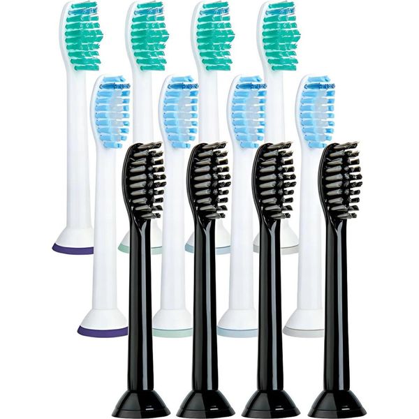 Set Di 12 Testine Di Ricambio Per Lo Spazzolino Sonico Philips Sonicare - Sbiancamento E Pulizia Efficaci-image