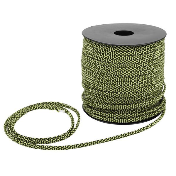 Paracord 50M, Spessore 4Mm, 7 Anime, Corda Per Soccorso E Tenda, Corda Da Campeggio Per Tessere Bracciali All'aperto, Verde Nero-image