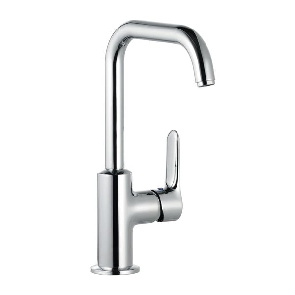 Kludi Objekta Mitigeur Monocommandé Pour Lavabo, Avec Commande LatéRale, Hauteur De Bec 201Mm, Chrome, 320240575, 320240575-image