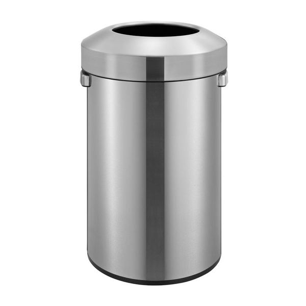 Eko - Cestino Per Rifiuti Urbani 60 Litri - Acciaio Inox - Acciaio Inox Opaco-image