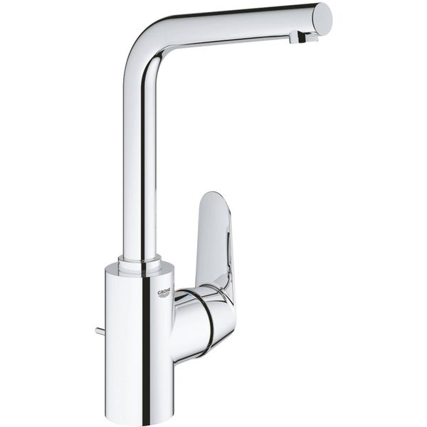 Grohe Eurodisc Cosmopolitan Mitigeur Monocommandé Pour Lavabo, L-Size, Vidage à Tirette, Bec Tube Orientable, Saillie 143Mm, 23054003, 23054003-image