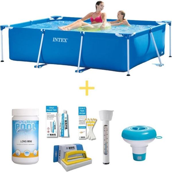 Piscina Intex Frame - 220 X 150 X 60 Cm - Include Pacchetto Di Manutenzione Ways-image