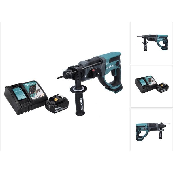 Makita Dhr 202 RT1 18 V 2,0 J Sds Plus + 1X Batteria 5,0 Ah + Caricabatterie-image