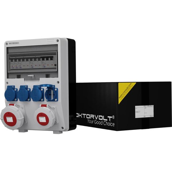 Distributore Di Potenza TD-S/FI 32A 16A 4X230 IP54 Distributore Di Potenza Da Cantiere Mennekes Doktorvolt 6626-image