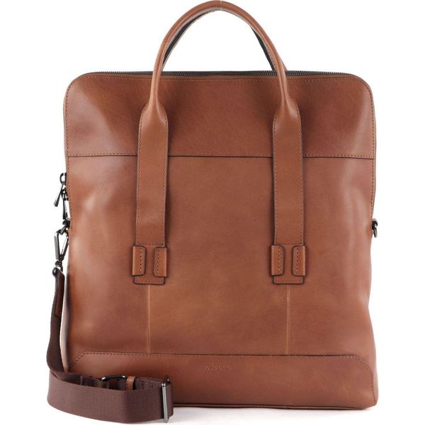 Saddler Pelle Borsa A Tracolla Laptop Bag Con Scomparto Per Laptop Loge Shopper Tan Marrone-image