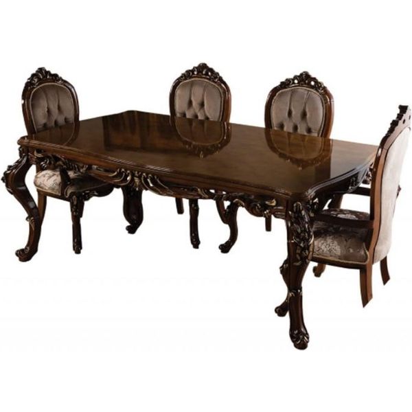 Casa Padrino Tavolo Da Pranzo Barocco Marrone/Oro - Tavolo Da Pranzo In Legno Massiccio In Stile Barocco Realizzato A Mano - Sontuosi Mobili Da Sala Da Pranzo Barocchi-image