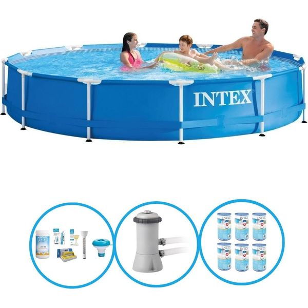 Telaio In Metallo Per Piscina Intex - Pacchetto Piscina - 366X76 Cm-image