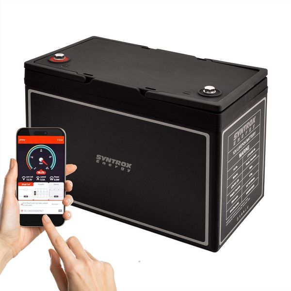 80Ah 12V Lifepo 4 Batteria Al Litio | Batteria Con Bms, Bluetooth-image
