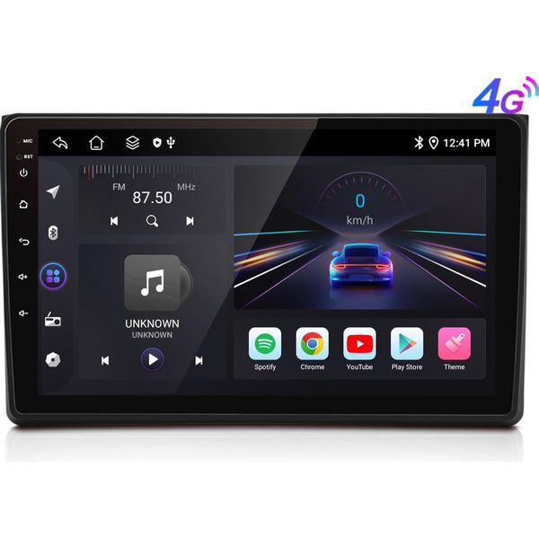Dispositivi Di Navigazione Incorporati Carplay 4+64G Android13 Autoradio Per Audi A4 2000-2009 Gps 9'' Navi Wifi Bt Swc Rds 4GSIM Dab 8Kern-image