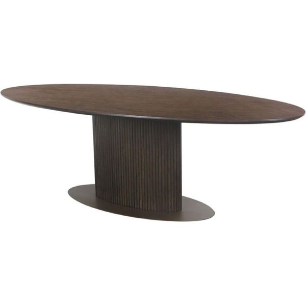 Casa Padrino Tavolo Da Pranzo Marrone Scuro 235 X 110 X H. 75 Cm - Tavolo Da Cucina Ovale - Mobili Da Sala Da Pranzo - Mobili Da Cucina - Mobili - Arredamento - Arredo Sala Da Pranzo - Mobili-image