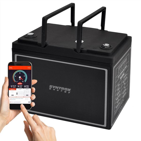 60Ah 12V Lifepo 4 Batteria Al Litio Con Bms, Bluetooth,-image